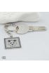 Panda Kare Çelik Anahtarlık - 18052