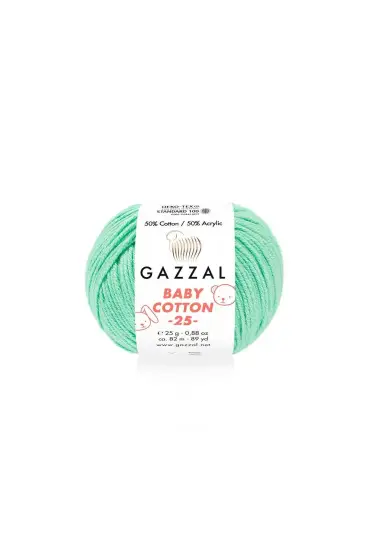 Gazzal Baby Cotton 25 El Örgü İpi Neptün Yeşili 3425