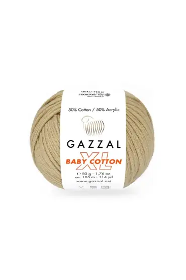 Gazzal Baby Cotton XL El Örgü İpi Badem 3424