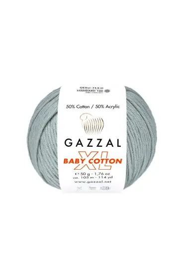 Gazzal Baby Cotton XL El Örgü İpi Gri 3430