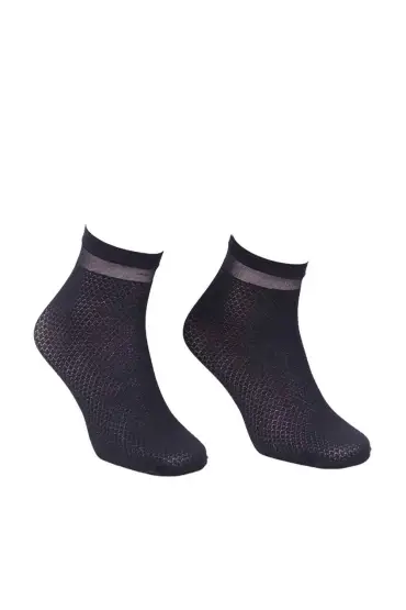 Penti Cross Desenli Soket Çorap | Siyah