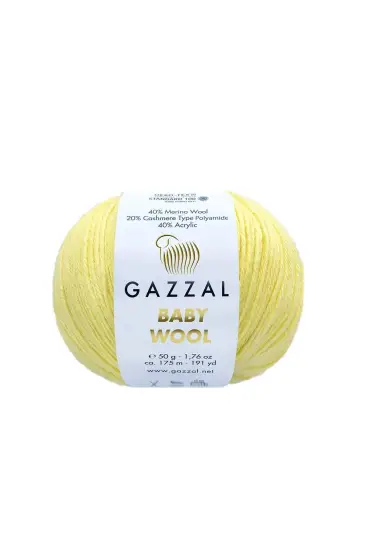 Gazzal Baby Wool El Örgü İpi | Kanarya Sarısı 833