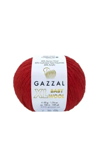 Gazzal Baby Wool XL El Örgü İpi | Alev Kırmızı 811
