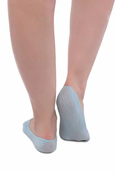 DayMod Dikişsiz Kadın Babet Çorap | Bebe Mavi