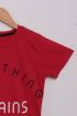 Yazı Baskılı Erkek Çocuk Tshirt 1370 | Kırmızı