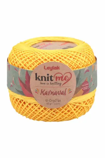 Knit me Karnaval El Örgü İpi Sarı 06487 50 gr.