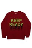 Keep Yazılı Şardonlu Erkek Çocuk Sweatshirt | Kırmızı