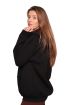 Fermuarlı 3 İplik Kadın Sweatshirt 3556 | Siyah