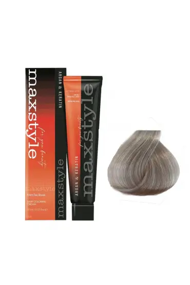 Maxstyle Argan Keratin Saç Boyası 11.81 Extra Küllü Platin + Sıvı oksidan