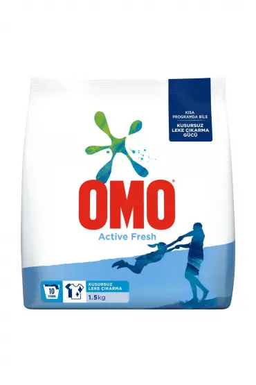 Omo Matik Çamaşır Deterjanı Actıve Fresh 1,5 Kg  x  9  Adet