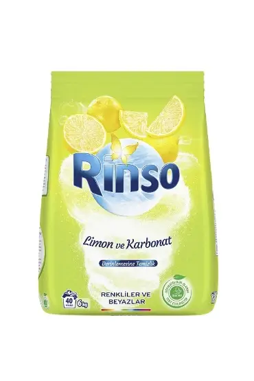 Rinso Matik Çamaşır Deterjanı Limon Karbonat Beyaz ve Renkliler  6 Kg