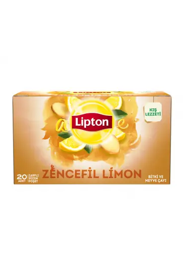 Lipton Bitki Çayı Bardak Zencefil Limon 20 Li  x  12 Adet