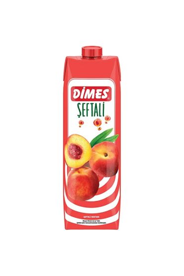 Dimes Meyve Suyu 1Lt Şeftali x 12 Adet