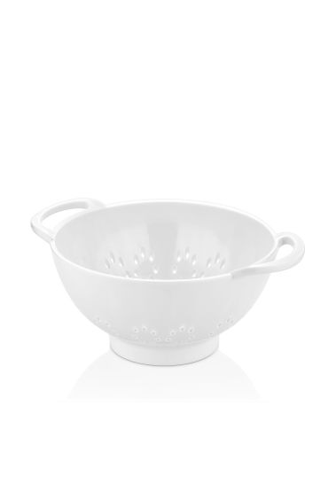 Akrilik Beyaz Makarna Süzgeçi & Sebze Meyve Süzgeç