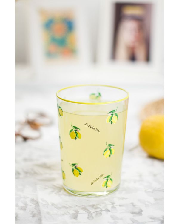 Limon Desenli Su Meşrubat Bardağı 400 ML 