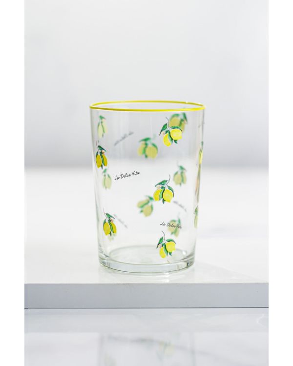 Limon Desenli Su Meşrubat Bardağı 400 ML 