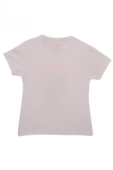 Baskılı Kız Çocuk Tshirt 0438 | Beyaz