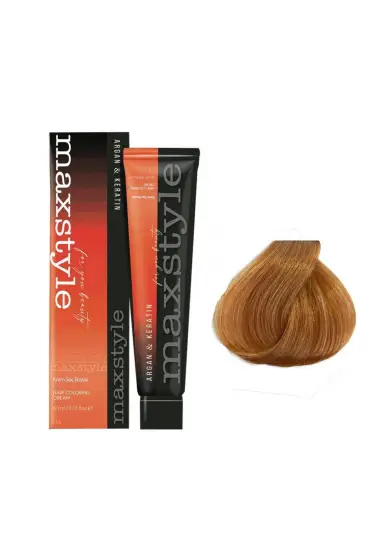 Maxstyle Argan Keratin Saç Boyası 8.34 Açık Karamel + Sıvı oksidan