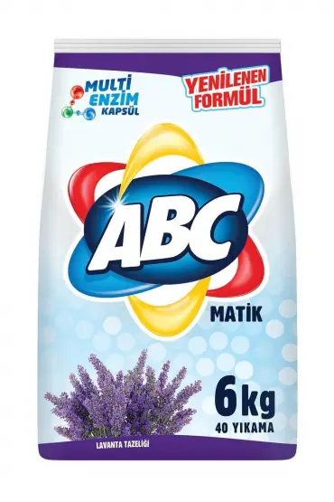 Abc Matik 6 Kg  Lavanta-Renkli ve Beyaz