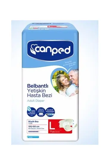 Canped Bel Bantlı Hasta Bezi 7 li Büyükboy x 6 Adet