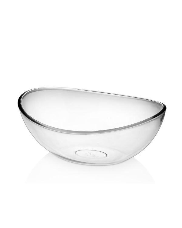 Akrilik Şeffaf Kaşıklı Salata Kasesi & Karıştırma Kabı 