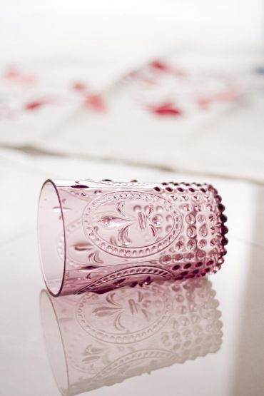 Akrilik Mürdüm Tekli Kısa Bardak & Su Meşrubat Kahve Yanı Bardağı 400 ml ( Cam Değildir )