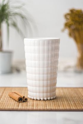 Akrilik Beyaz Tekli Uzun Bardak & Su Meşrubat Bardağı 750 ml ( Büyük Boy & Cam Değildir )