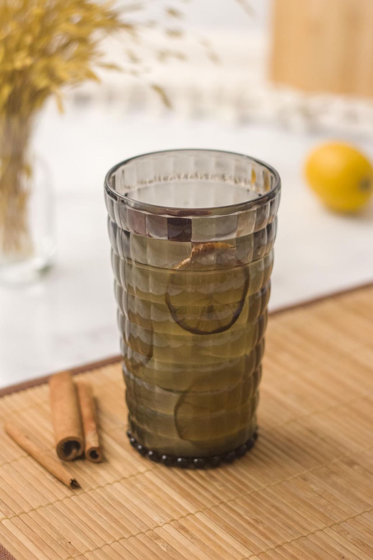 Akrilik Füme Tekli Uzun Bardak & Su Meşrubat Bardağı 750 ml ( Büyük Boy & Cam Değildir )