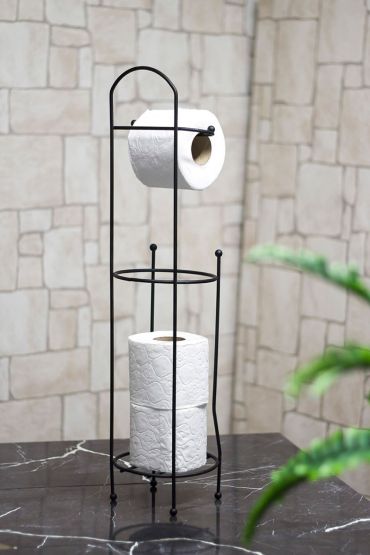 Ferforje Wc Tuvalet Kağıtlık Siyah