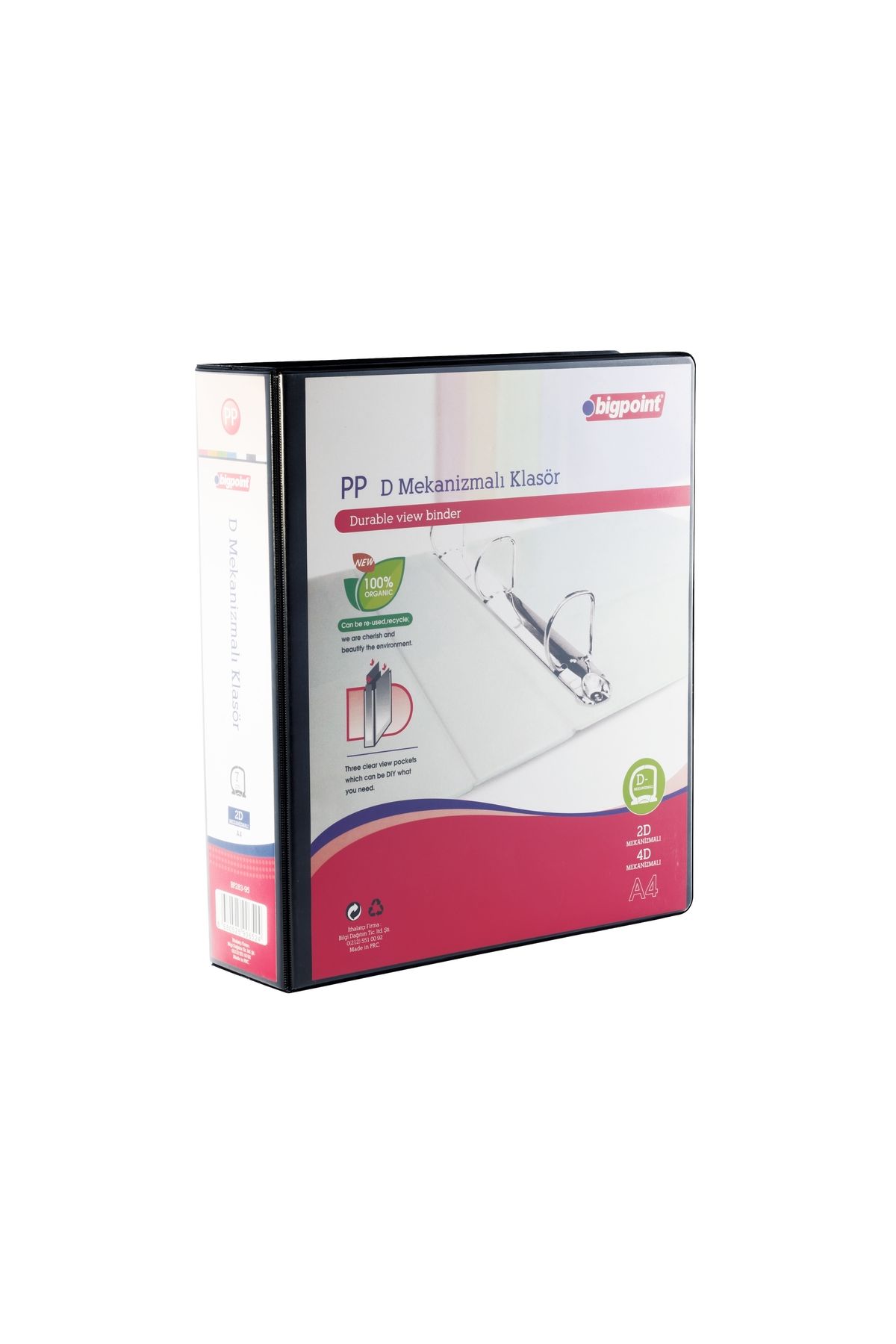 Bigpoint 2D Mekanizmalı Klasör 7 cm Siyah