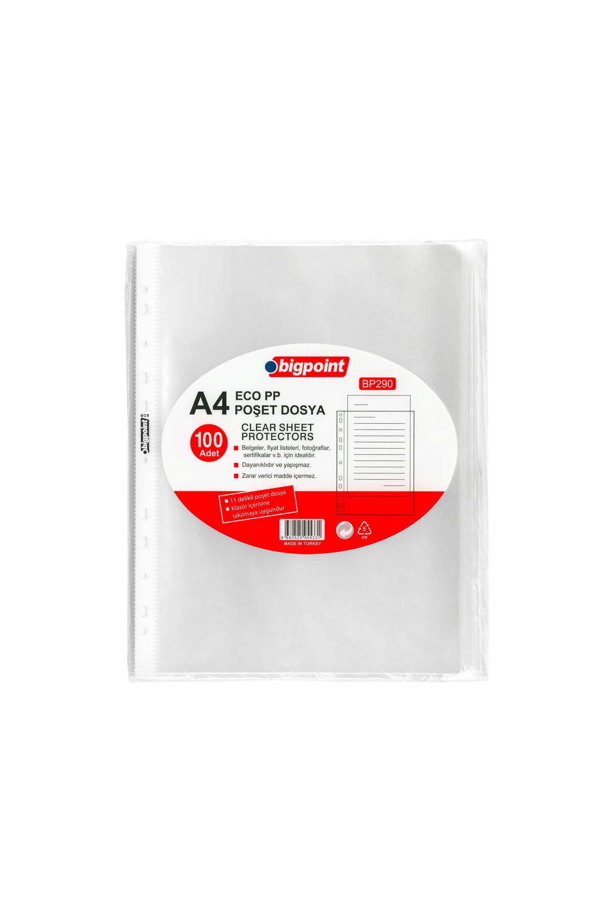 Bigpoint Poşet Dosya Eco 30 Mikron 100'lü Paket