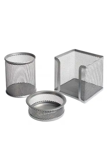 Bigpoint Metal Perfore 3'lü Set Silver