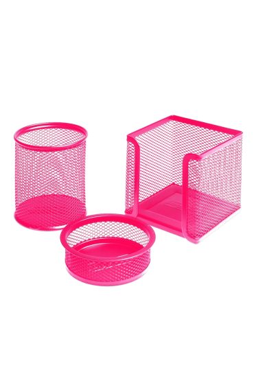 Bigpoint Metal Perfore 3'lü Set Pembe