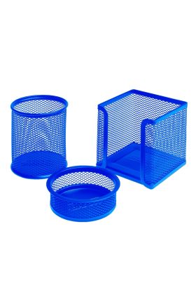 Bigpoint Metal Perfore 3'lü Set Mavi