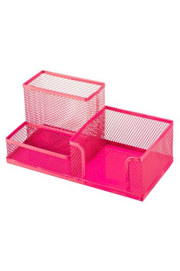 Bigpoint Metal Perfore 3 Gözlü Set Pembe