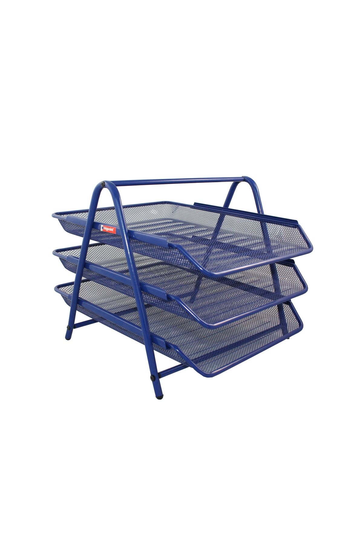 Bigpoint Metal Perfore Evrak Rafı 3'lü Mavi