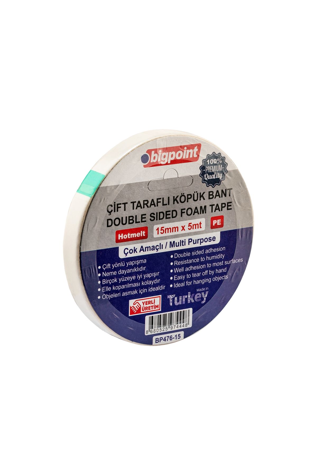 Bigpoint Çift Taraflı Köpük Bant 15mmx5m