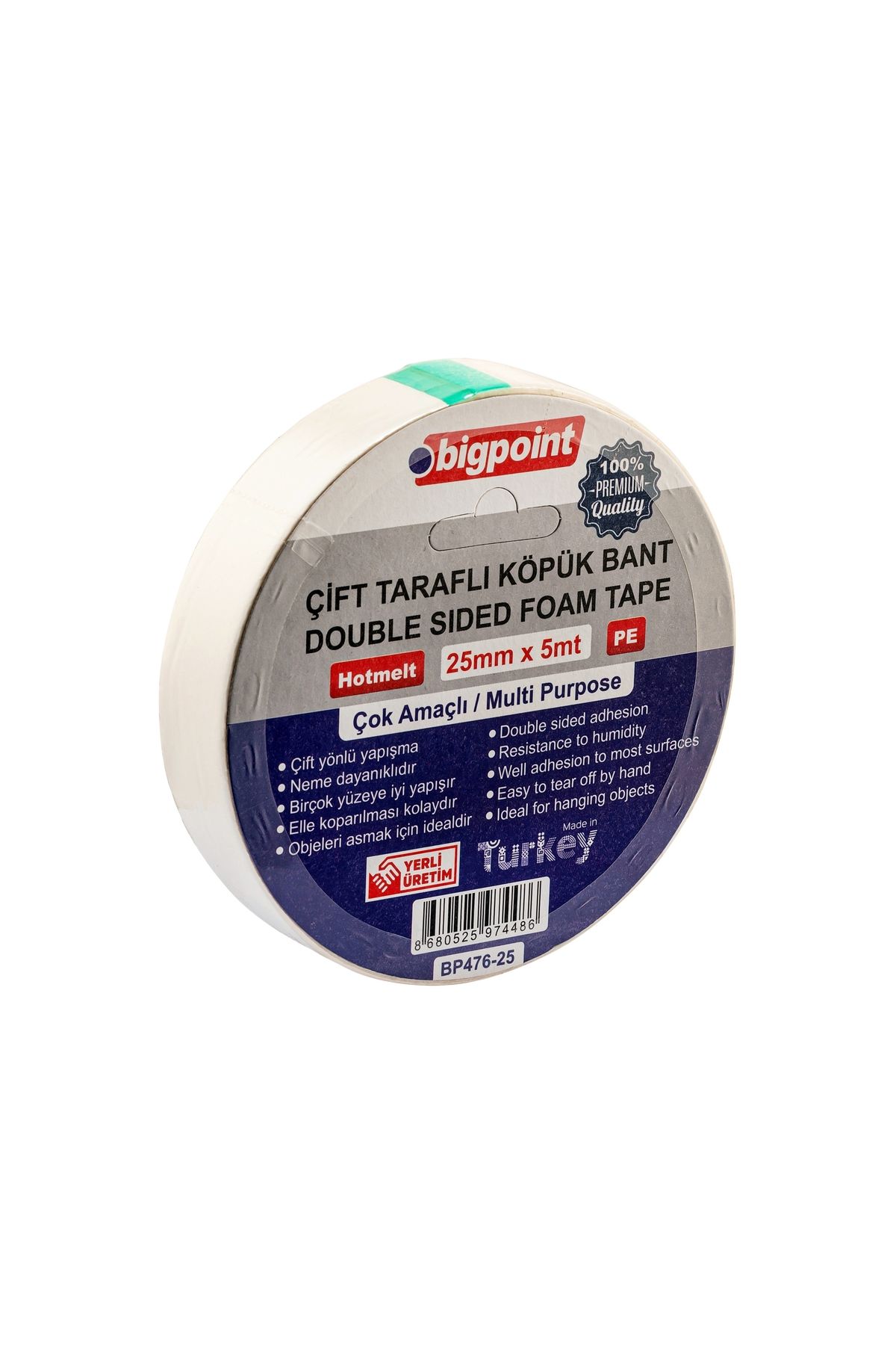 Bigpoint Çift Taraflı Köpük Bant 25mmx5m