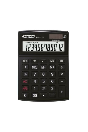Bigpoint Hesap Makinesi 12 Hane Siyah