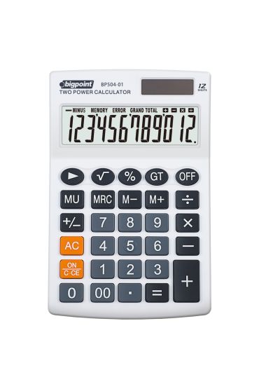 Bigpoint Hesap Makinesi 12 Hane Beyaz