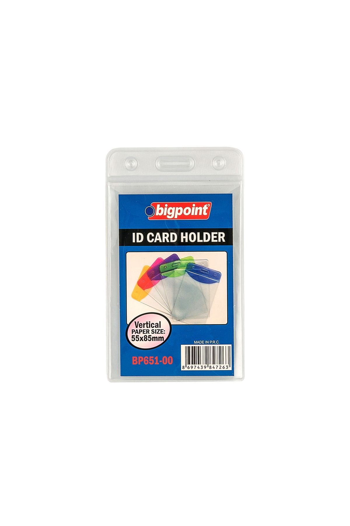 Bigpoint Korumalı Kart Poşeti Dikey Şeffaf 55x85mm 10'lu Poşet