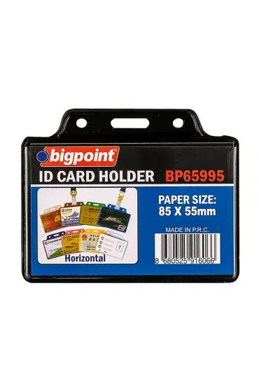 Bigpoint Kart Poşeti Yatay Siyah 85x55mm 100'lü Poşet