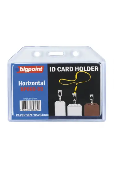 Bigpoint Kart Kabı Yatay Şeffaf 85x54mm 5'li Poşet