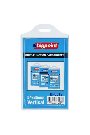 Bigpoint Çok Amaçlı Kart Kabı Dikey 54x85mm 10'lu Poşet