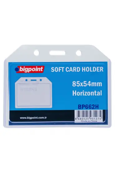 Bigpoint Kart Kabı Yatay Şeffaf 85x54mm 10'lu Poşet