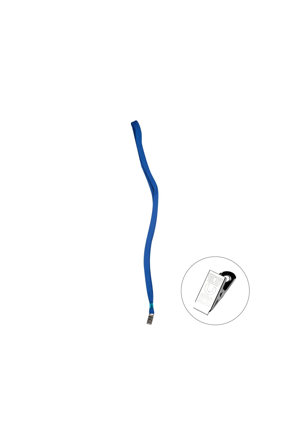 Bigpoint Metal Klipsli Yaka İpi Mavi 50'li Poşet