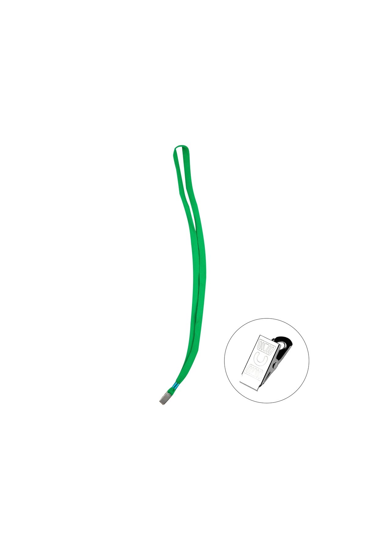 Bigpoint Metal Klipsli Yaka İpi Yeşil 50'li Poşet