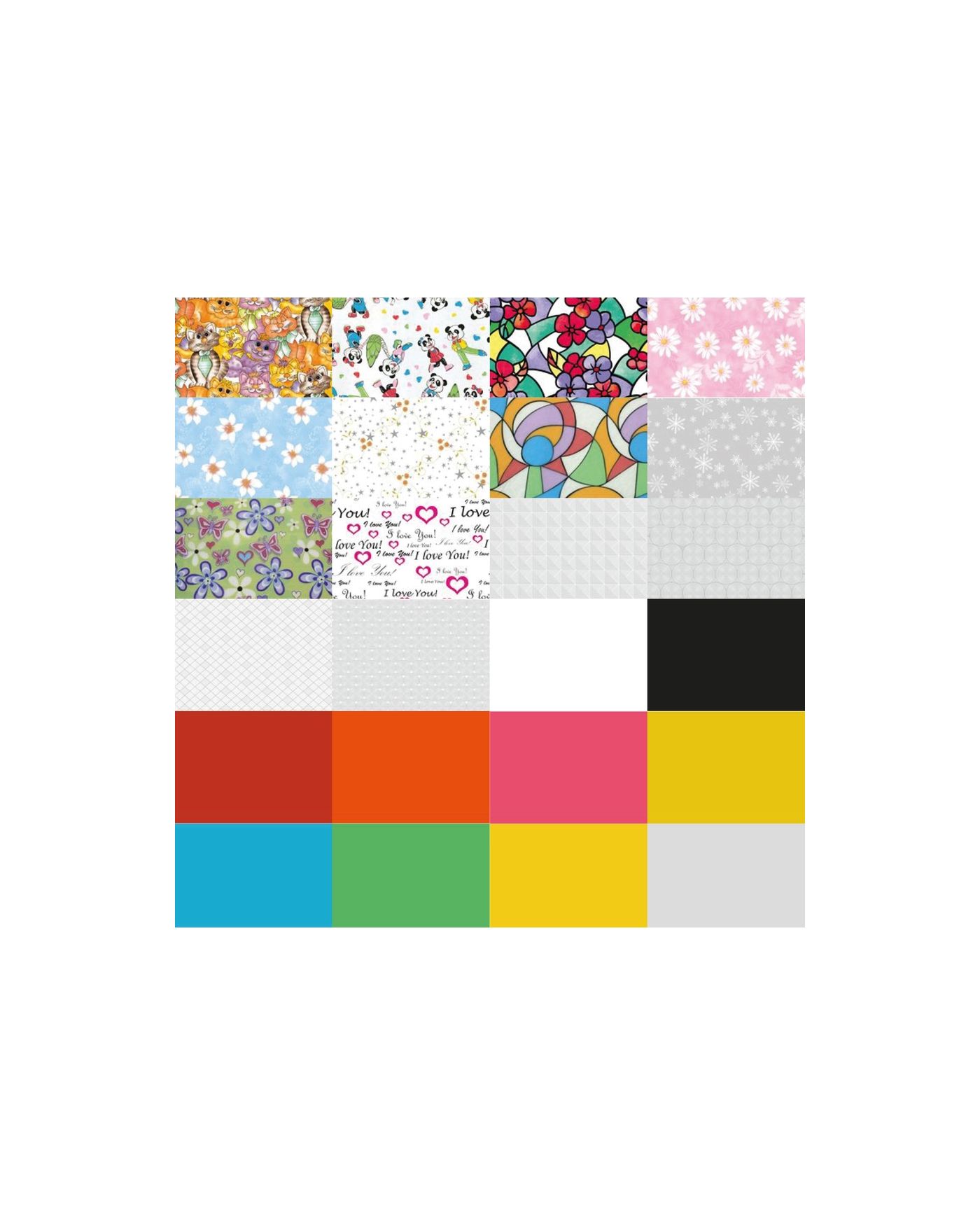 Bigpoint Yapışkanlı Folyo 2m 24'lü Stand Karışık Desenler