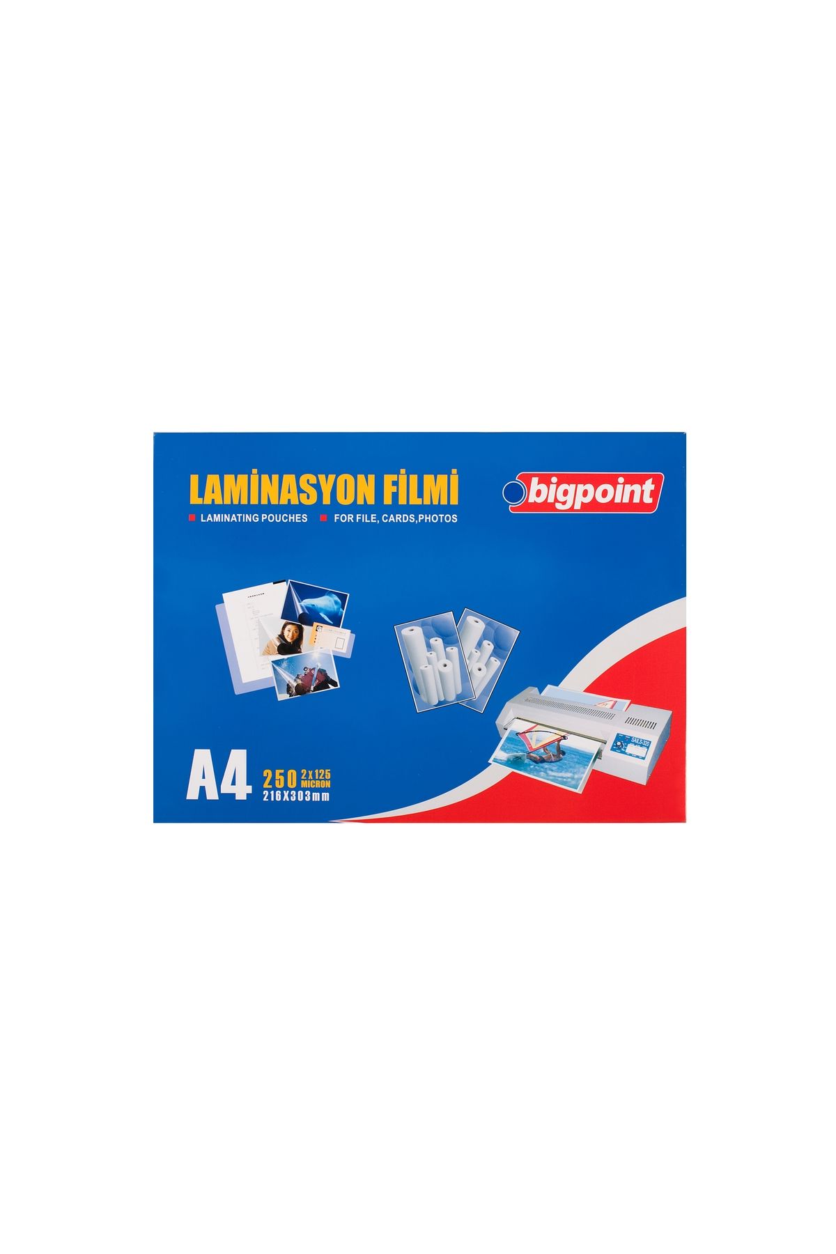 Bigpoint Laminasyon Filmi A4 125 Mikron 100'lü Kutu