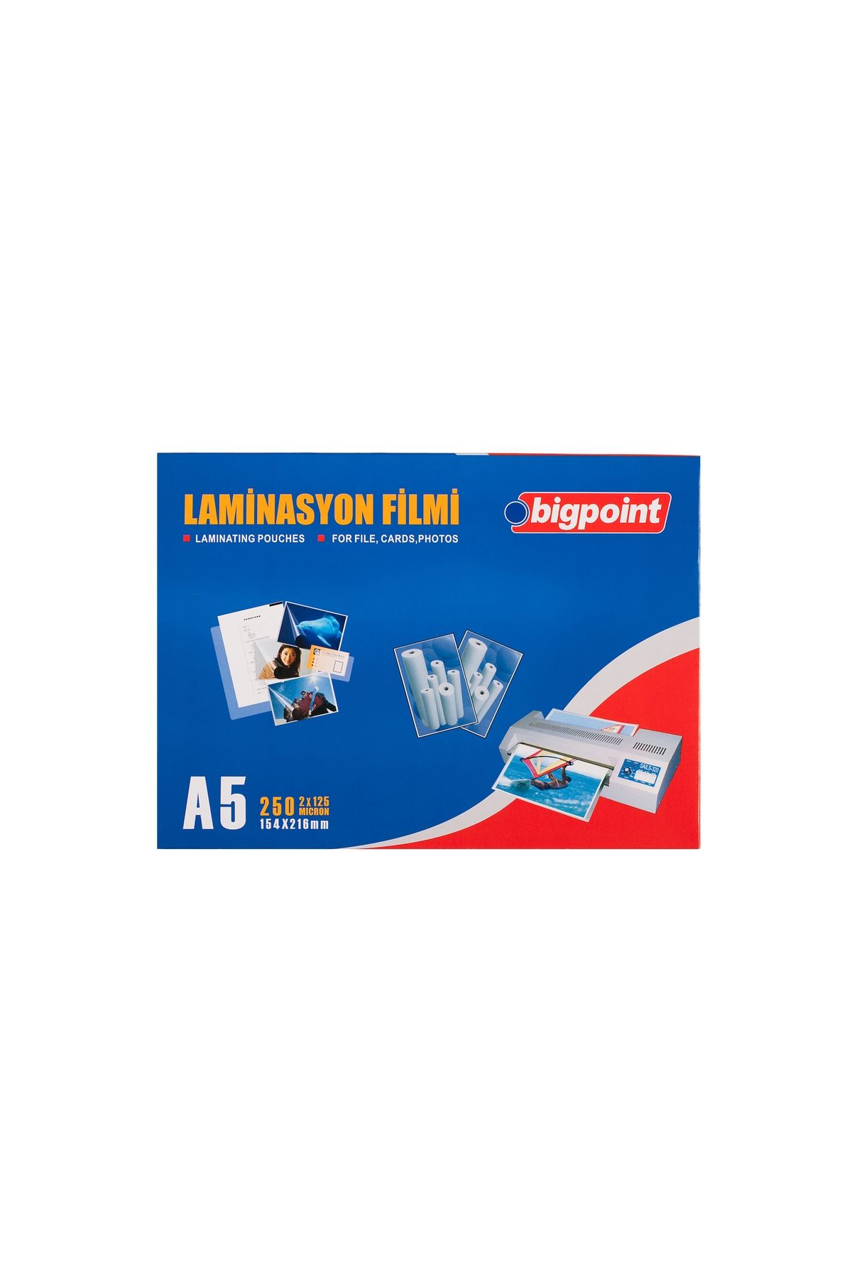 Bigpoint Laminasyon Filmi A5 125 Mikron 100'lü Kutu
